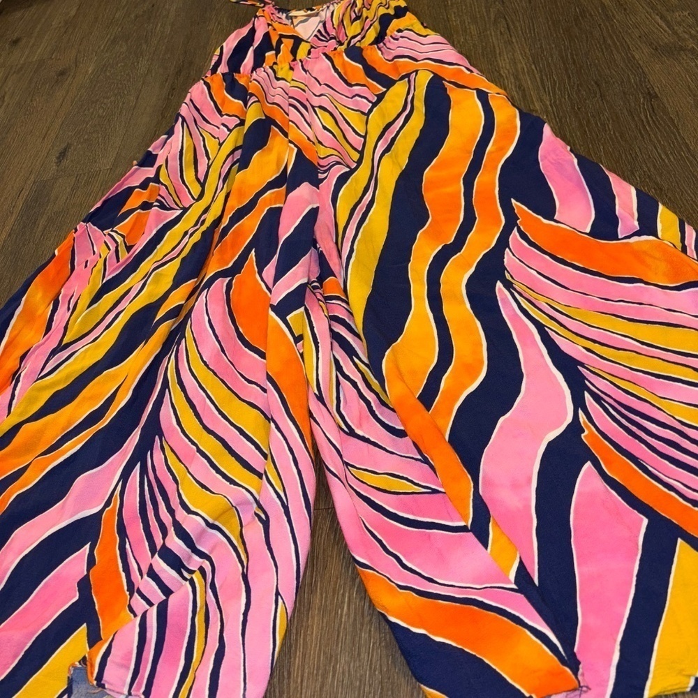 Maeve  Finley Wide Leg Jumpsuit VibrantSummer Colors  size 10 - Picture 12 of 15